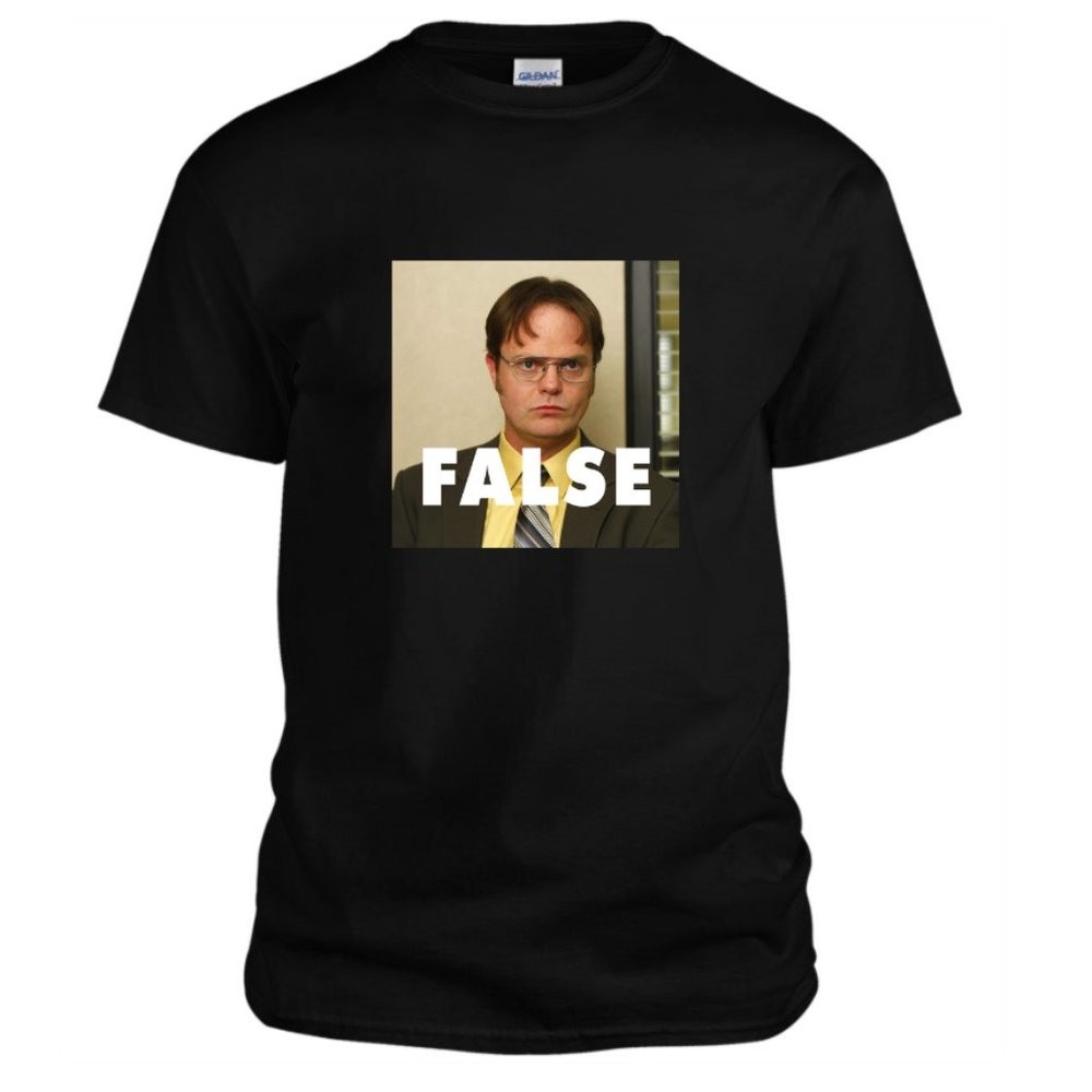 THE OFFICE DWIGHT " FALSE " BLACK SHIRT